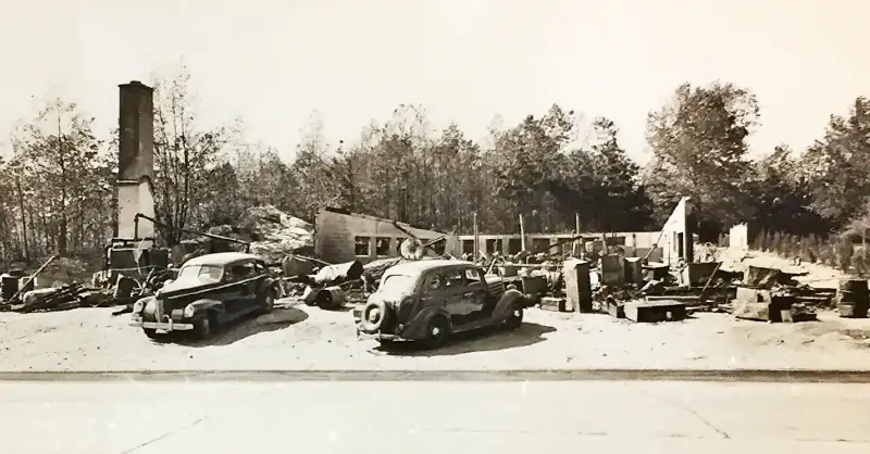 A fire destroyed our original facility in the 1940s A fire destroyed our original facility in the 1940s